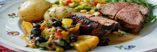 PORK TENDERLOIN WITH GRILLED PEACH SALSA